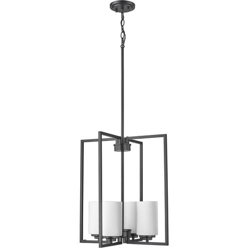 Luxx 4 Light 18 inch Matte Black Indoor Pendant Ceiling Light